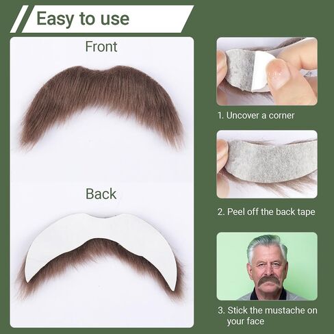 Self Adhesive Fake Mustache False Facial Hair Stick On Cosplay Mustache Halloween Party in Saudi Arabia