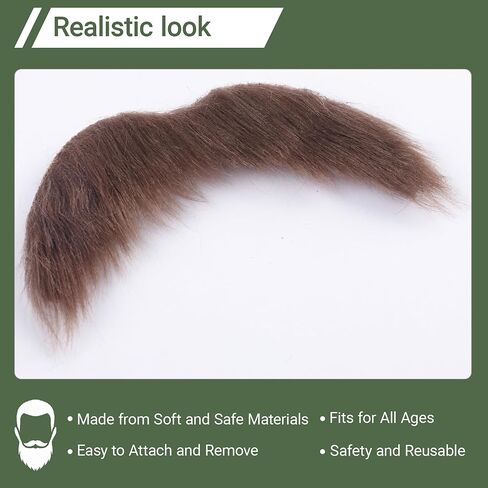 Self Adhesive Fake Mustache False Facial Hair Stick On Cosplay Mustache Halloween Party in Saudi Arabia