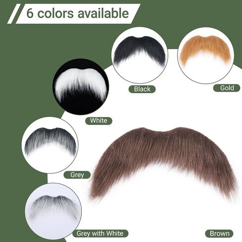Self Adhesive Fake Mustache False Facial Hair Stick On Cosplay Mustache Halloween Party in Saudi Arabia