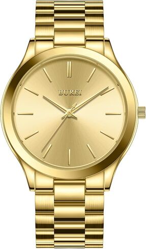 BUREI Men Watches Fashion Analog Stainless Steel Quartz Waterproof Watches,Gift for Men. in Kuwait