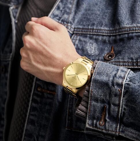 BUREI Men Watches Fashion Analog Stainless Steel Quartz Waterproof Watches,Gift for Men. in Kuwait