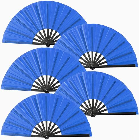 Oncpcare 10 Pcs Boots on The Ground Hand Fan Bulk, Folding Popping Clacking Fans for Line Dancing (Black) in Saudi Arabia