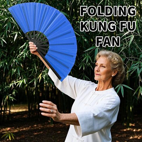 Oncpcare 10 Pcs Boots on The Ground Hand Fan Bulk, Folding Popping Clacking Fans for Line Dancing (Black) in Saudi Arabia