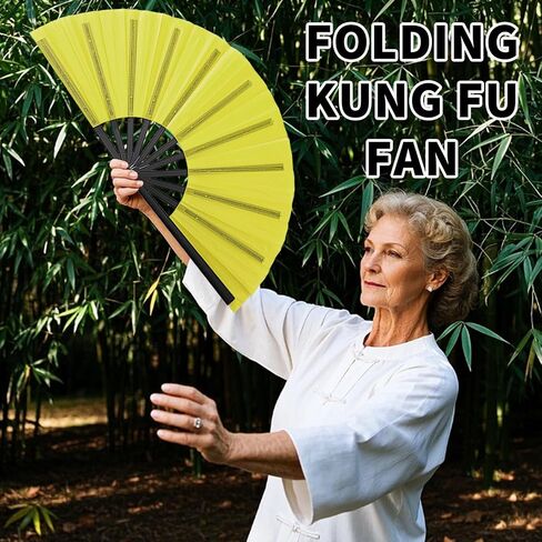 Oncpcare 10 Pcs Boots on The Ground Hand Fan Bulk, Folding Popping Clacking Fans for Line Dancing (Black) in Saudi Arabia