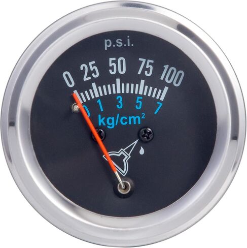 7-153 Oil Pressure Gauge Kit Universal Fit with Copper Tube and Threaded Parts, Chrome,Black in Kuwait