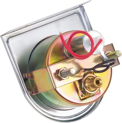 7-153 Oil Pressure Gauge Kit Universal Fit with Copper Tube and Threaded Parts, Chrome,Black in Kuwait