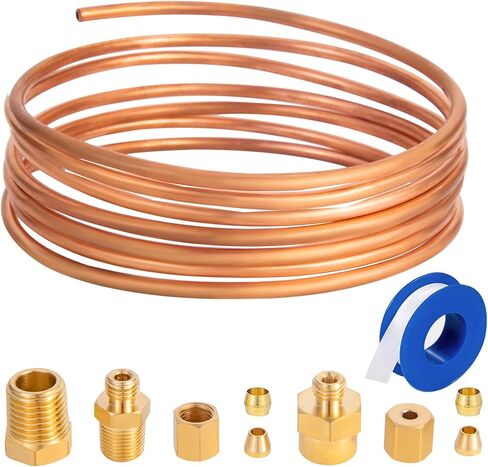 7-153 Oil Pressure Gauge Kit Universal Fit with Copper Tube and Threaded Parts, Chrome,Black in Kuwait