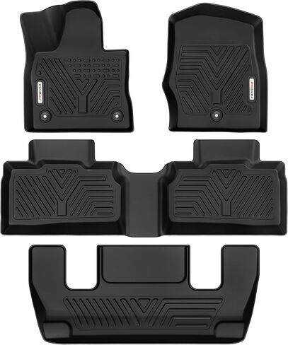 YITAMOTOR Floor Mats Compatible with 2015-2019 Ford Explorer Without 2nd Row Center Console, Custom Fit Floor Liners 1st & 2nd Row All- Weather Protection, Black in Saudi Arabia