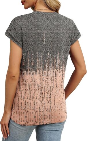 Alaroo Womens Summer Tops Short Sleeve Shirts Crew Neck Cute Trendy Tunic Blouses (S-3XL) in Saudi Arabia
