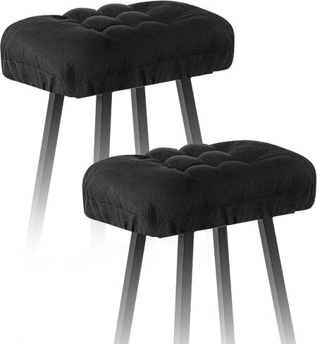 Marsui 2pcs 17x12 Inch Soft Stool Covers Rectangle Bar Stool Cushions with Elastic Band Padded Seat Covers Nonslip Washable Counter Cushions Saddle Seat for Chairs Slipcovers in Kuwait