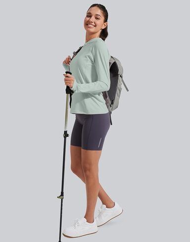 Pioneer Camp Womens UPF 50+ Sun Protection Hoodie Shirt with Pockets Long Sleeve Fishing Hiking Outdoor UV Shirts Lightweight in Saudi Arabia