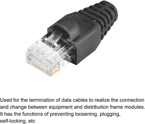 PATIKIL RJ45 Cat6 Connectors RJ45 Ends 8P8C Modular Plug Pass Through Connector with White Boots Cover for Ethernet Network Cable, Pack of 20 in Saudi Arabia