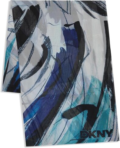 DKNY Womens Blanket Fluffy Plaid Scarf in Saudi Arabia