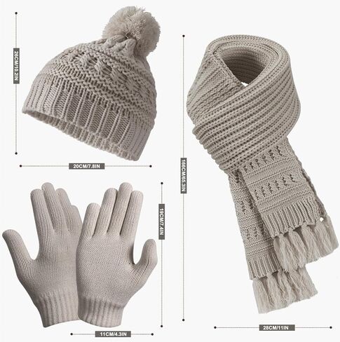 تواجد النساء قفازات القفازات مجموعات متماسكة للنساء وشاح مجموعة مريحة دافئة in Kuwait