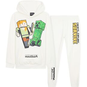 Minecraft Boys Pants Set - Cozy Hoodie and Joggers for Kids - Fun Gifts for Boys