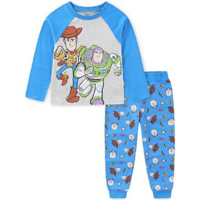 Disney Toy Story Boys 2 Piece Long Sleeve Shirt and Pants Set for Toddler and Big Kids