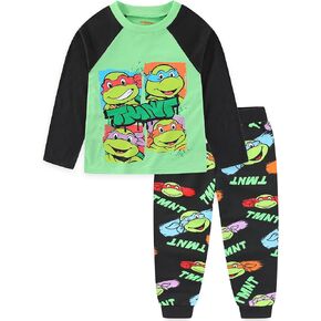 Nickelodeon Teenage Mutant Ninja Turtles Boys 2 Piece Long Sleeve Shirt and Pants Set for Big Kids