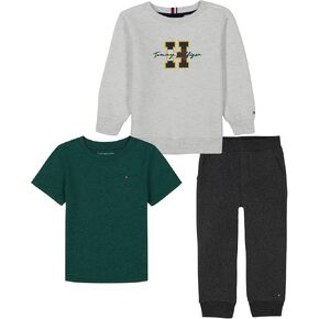 Tommy Hilfiger boys 3pc With Two Tops Fleece Jogger Set