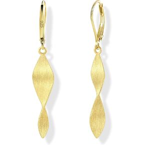925 Sterling Silver Twisted Dangle أقراط للنساء من أقراط مصنوعة يدويًا يدويًا للأقراط ذات الأقطاب الرصاصية المدونة العصرية للنساء هدايا المجوهرات