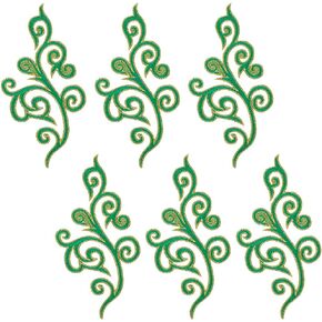 Gorgecraft 5 أزواج من الزهرة التطريز زين الأزهار المعدنية بوهو النمط العرقي خياطة الحديد على براثات الزهور الأزهار المطرزات لسيارة الخياطة DIY فستان الزفاف