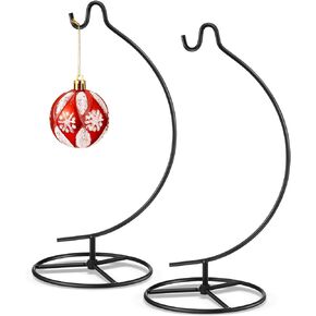 Baderke 2 Pack Ornament Display Stand ، 10.43 "شماعات زخرفة الارتفاع ، حامل نبات الهواء ، Terrariums معلقة Crystal Witch Ball Hook For Christmas Wedding Home Office Decoration