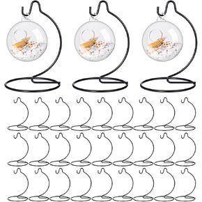 TATUO 20 PCS شاشة عرض حامل الحامل Stands Hands Class Ball Holder Metal Iron Hanging Hanger لعرض مصنع الهواء terrarium