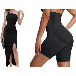 Sarin Mathews Womens Shapewear Shorts Tummy Control High Waisted Body Shaper Girdles Shorts Under Dress Thigh Slimmer