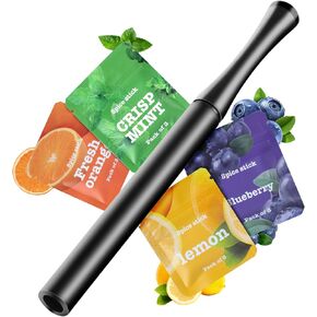 Flavored Quit Inhaler Aluminum with 4 Set Free Flavored Cotton Cores, Help Form Good Habits