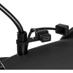 شاحن USB للدراجات النارية المقاومة للماء CLIFF ، شحن سريع لـ 18 وات PD Type-C السريع ، SAE إلى موصل USB-C ، مع شحن مرآة عرض خلفي 10 مم لشحن هاتف الدراجات النارية