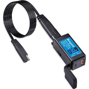 H048AC دراجة نارية USB PD3.0 ، SAE إلى USB-C ومحول منفذ USB-A ، متوافق مع جهاز الكمبيوتر اللوحي عبر الهاتف.