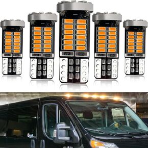 أبيض LED CAB ROOD Marker Lights for RAM 2014-2024 PROMASTER 1500 ، PROMASTER 2500 ، PROMASTER 3500 MOBLE TOP MARKERANCE RARKER ، 5pcs LED LED OEM PLUSTION