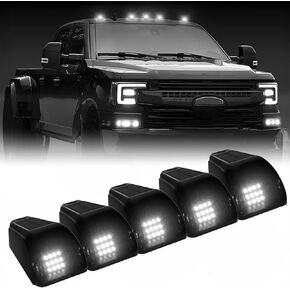 Solar Wireless No Drill Truck Cab Roof Lights with Motion Vibration Sensor IP67 Waterproof 5PCS Solar-Powered Luces para Techo de Carro