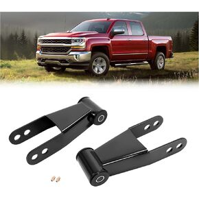 KUAFU 2" Rear Drop Lowering Shackles Suspension Kit Compatible with 1988-2018 Chevy Silverado GMC Sierra 1500 C1500 GMC Yukon Chevy S10 Ford F150 Replacement for 410520