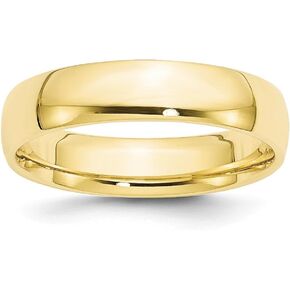 Solid 10k Yellow Gold 5mm Comfort Fit Wedding Band