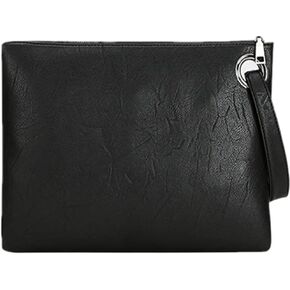 DIHKLCIO Evening Bags Purse Envelop Clutch Chain Shoulder Womens Wristlet Handbag Foldover Pouch black