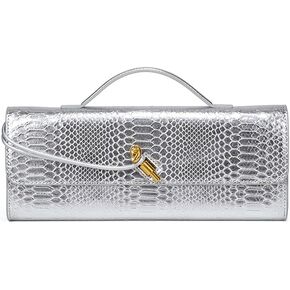 Womens Fashion Leather Clutch Bag Crocodile Print Evening Handbag Crossbody Tote Bag