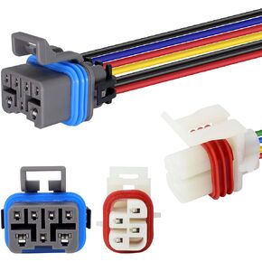HiSport Neutral Safety Switch Pigtail Connectors 7 & 4 Wire Compatible with GM 1995-2004 4L60E 4L65E 4L80E 4-Speed Automatic Transmission, 15305920, 88862288, 15305887, 350-0077-1P, 186-24229422