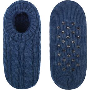 Panda Bros Mens Super Soft Warm Cozy Fuzzy Fleece-lined Winter Slipper socks With Grips, Size 6-11