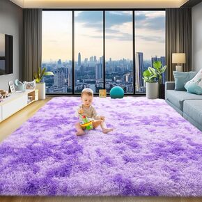 Pink Rug for Bedroom, 2x3 Fluffy Area Rugs for Living Room, Small Soft Shag Fuzzy Shaggy Carpets for Kids Boys and Girls Dorm with 4 Non-Slip Rug Tapes for Room Home Decor (2ft x 3ft, Pink)