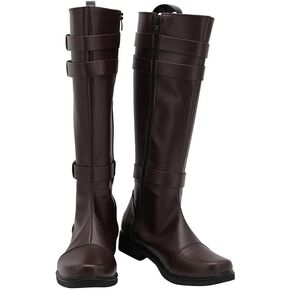 Obi Wan Kenobi Boots Assume Come Come Group Force Knight Cosplay Leather Leather Brown Knee High Shoes