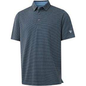 M MAELREG Golf Shirts for Men Moisture Wicking Jacquard Breathable Performance Dry Fit Collared Mens Polo Shirts Short Sleeve in Saudi Arabia