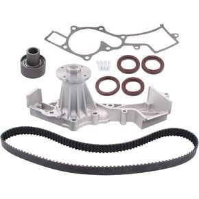 ApplianPar Engine Timing Belt and Water Pump with Roller Tensioner Bearing Gasket Seal Kit for Infiniti QX4 Xterra for Nissan Frontier Xterra Pathfinder 3.3L