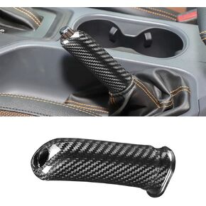 Carbon Fiber Handbrake Grip Compatible with Ford Ranger 2016 2017 2018 2019 2020 2021 2022 Emergency Parking Hand Brake Replacement Automotive Handle Lever Modified Black