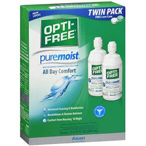 OPTI-FREE PureMoist Multi-Purpose Contact Lens Solution 20 oz (Pack of 2)