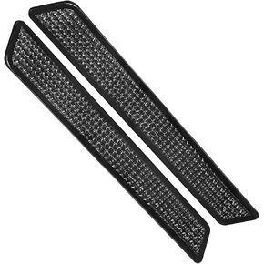 Black Saddle Bag Reflector Inserts Latch Cover, Compatible with 2014-2024 Harley Davidson Street Glide Electra Glide Road Glide Road King (2PCS)