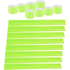 20 Pcs Reflector Snap Bands Fluorescent Slap Armbands High Visibility Slap Reflector Strips Safety Bands for Children Adults Boys and Girls When Cycling Running Hiking Jogging