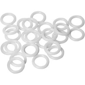 50pcs White Plastic Rings for Roman Shades 5/8"(16mm),Café Curtain Rings