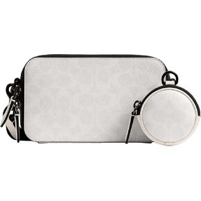 Coach Charter Slim Crossbody, White/Black Sig