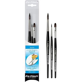 سلسلة Da Vinci Watercolor Series 5386 Casaneo Paint Brush Set ، مواد توليفات موجة جديدة ، 3 فرشاة