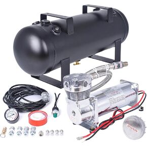200PSI Heavy Duty Air Suspension On Board Air Compressor with 2 Gallon Tank (Integrated type) for Truck/Air Horns/Suspension/Air Locker